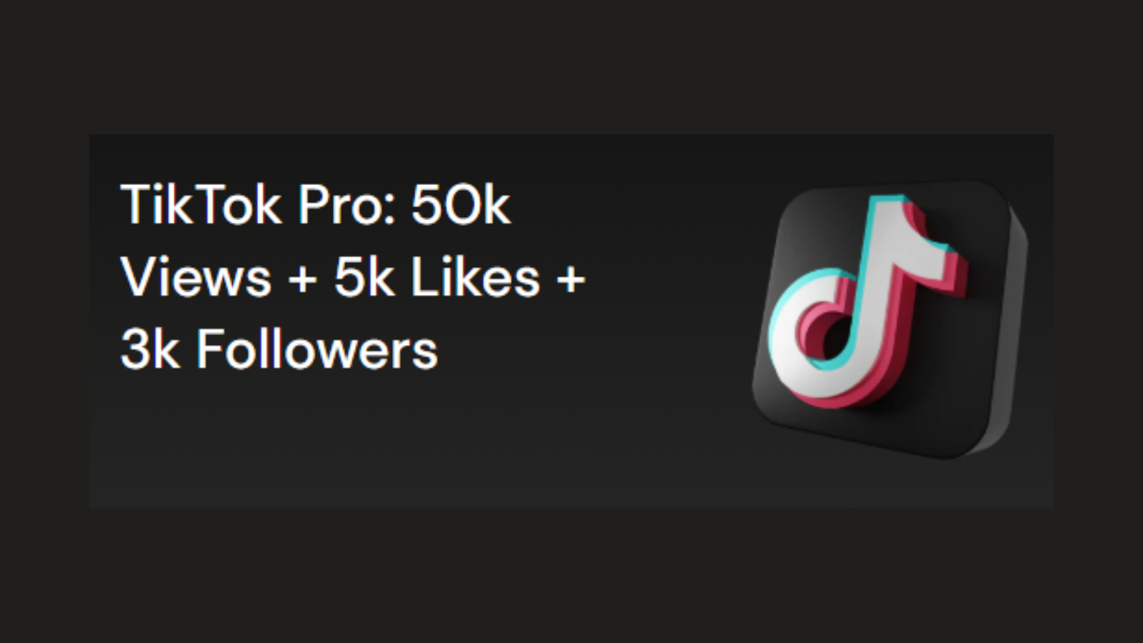 TikTok Pro: 50k Views + 5k Likes + 3k Followers